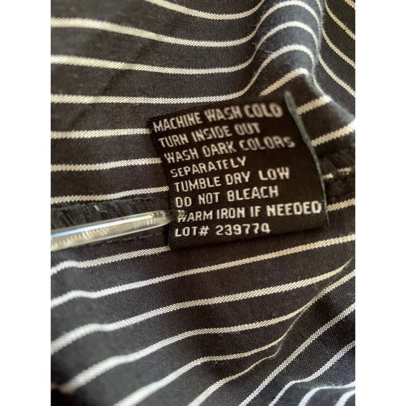 Sacred Cult Mens XL Black Gray Stripe Button Down Long Sleeve Roll Tab - Picture 10 of 12